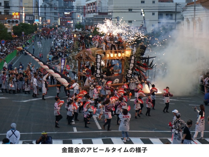 金龍会下里山のアピールタイム