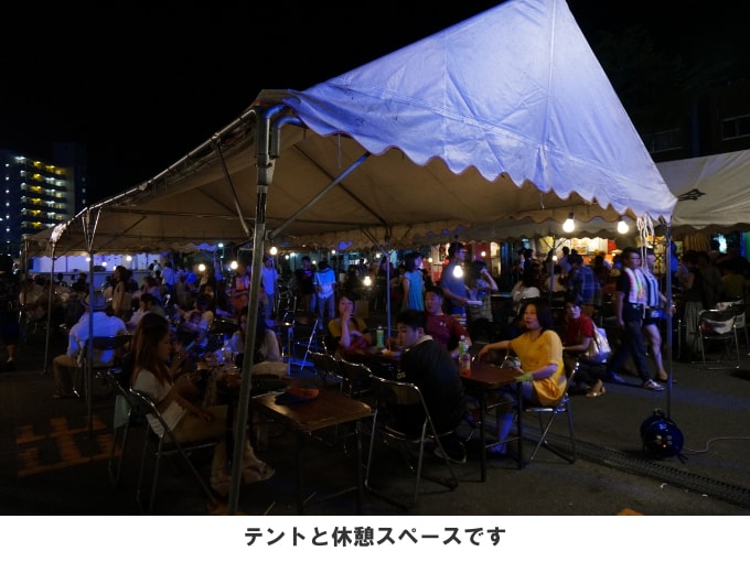 新栄町の飲食ブース・休憩スペース