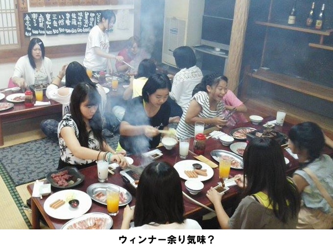 囃子・わ組学生の打上げ