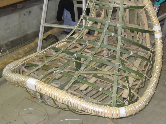 栄町龍栄會の大蛇作成風景2016版