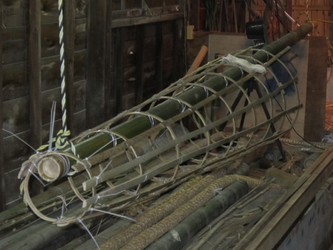 栄町龍栄會の大蛇作成風景2016版