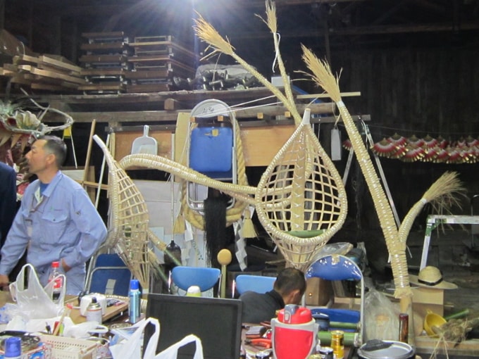 栄町龍栄會の大蛇作成風景2016版